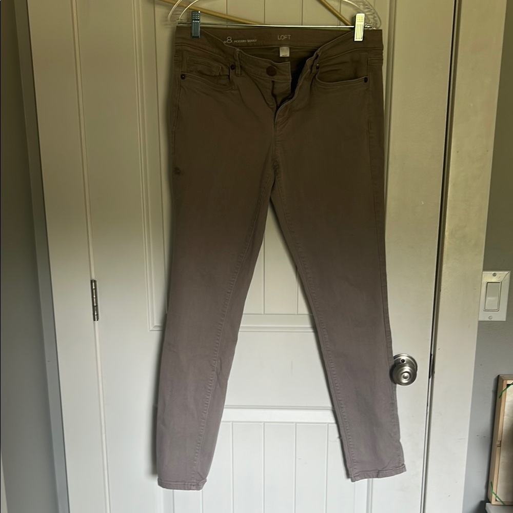 LOFT Taupe Skinny Jeans